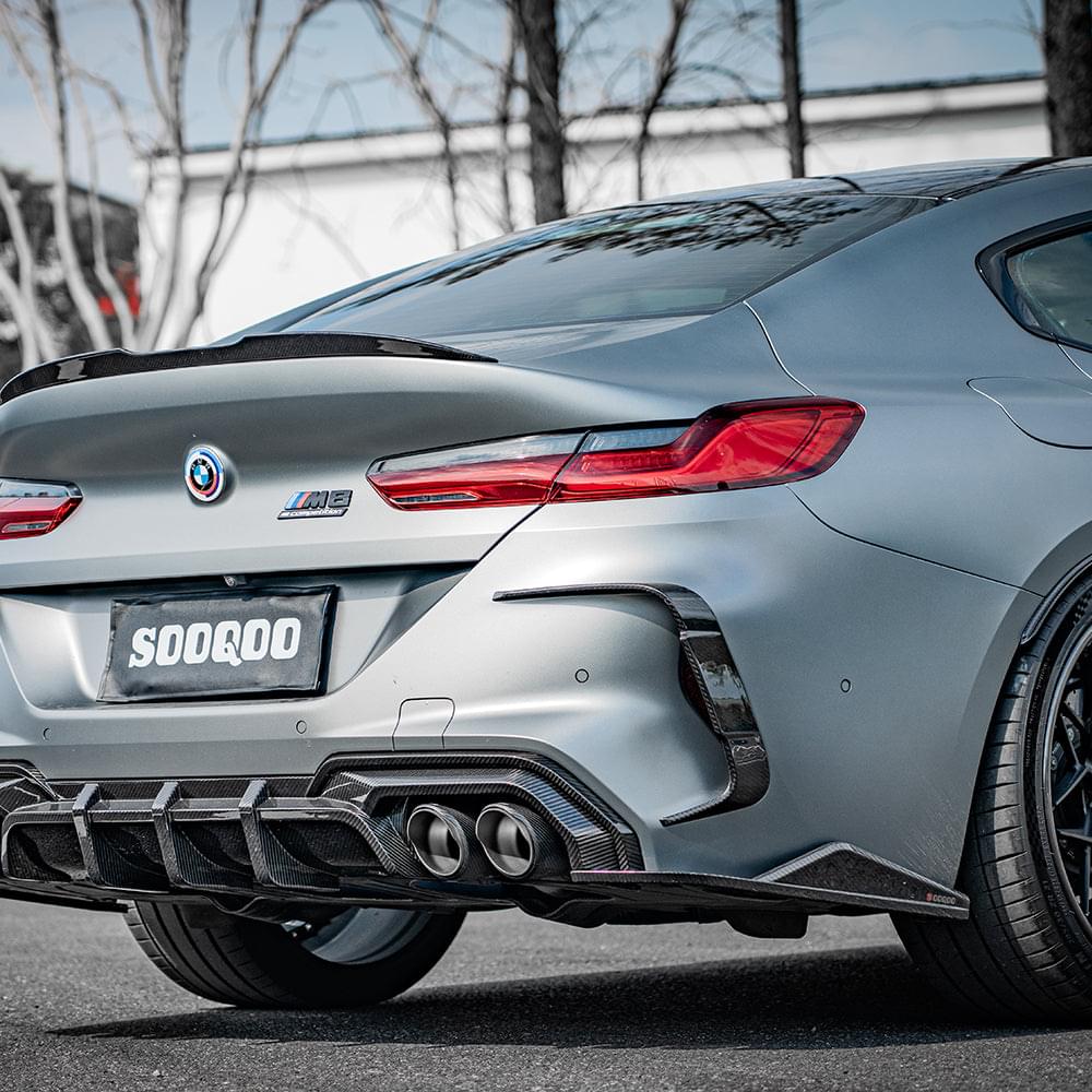 SOOQOO BMW M8 F93 Rear Vent Trim In Prepreg Carbon Fiber — product view 2
