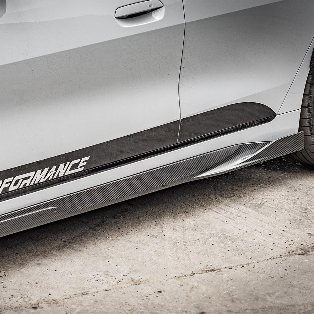 SOOQOO BMW 4 Series G26 Side Skirt In Prepreg Carbon Fiber — product view 4