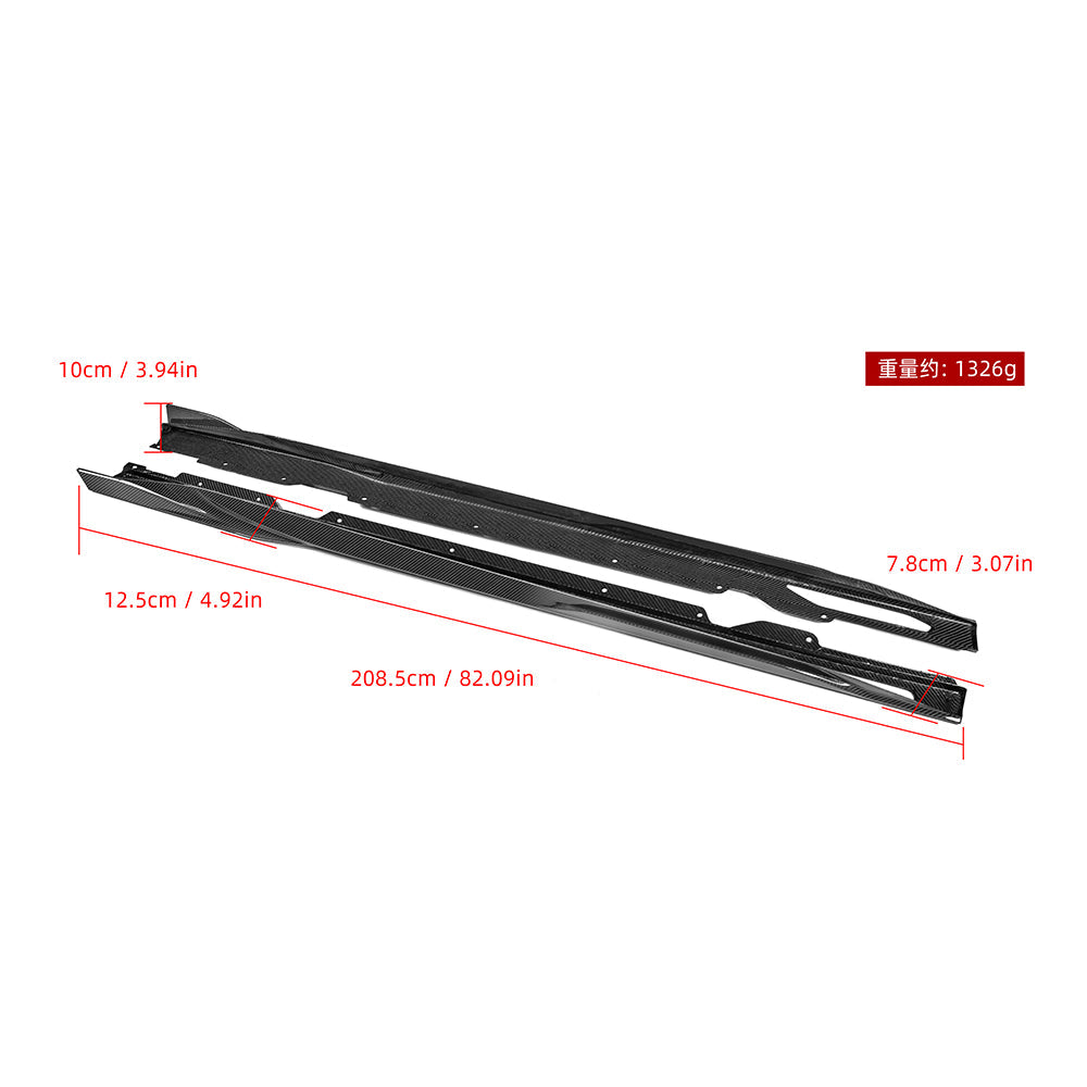 SOOQOO BMW 4 Series G26 Side Skirt In Prepreg Carbon Fiber — product view 5