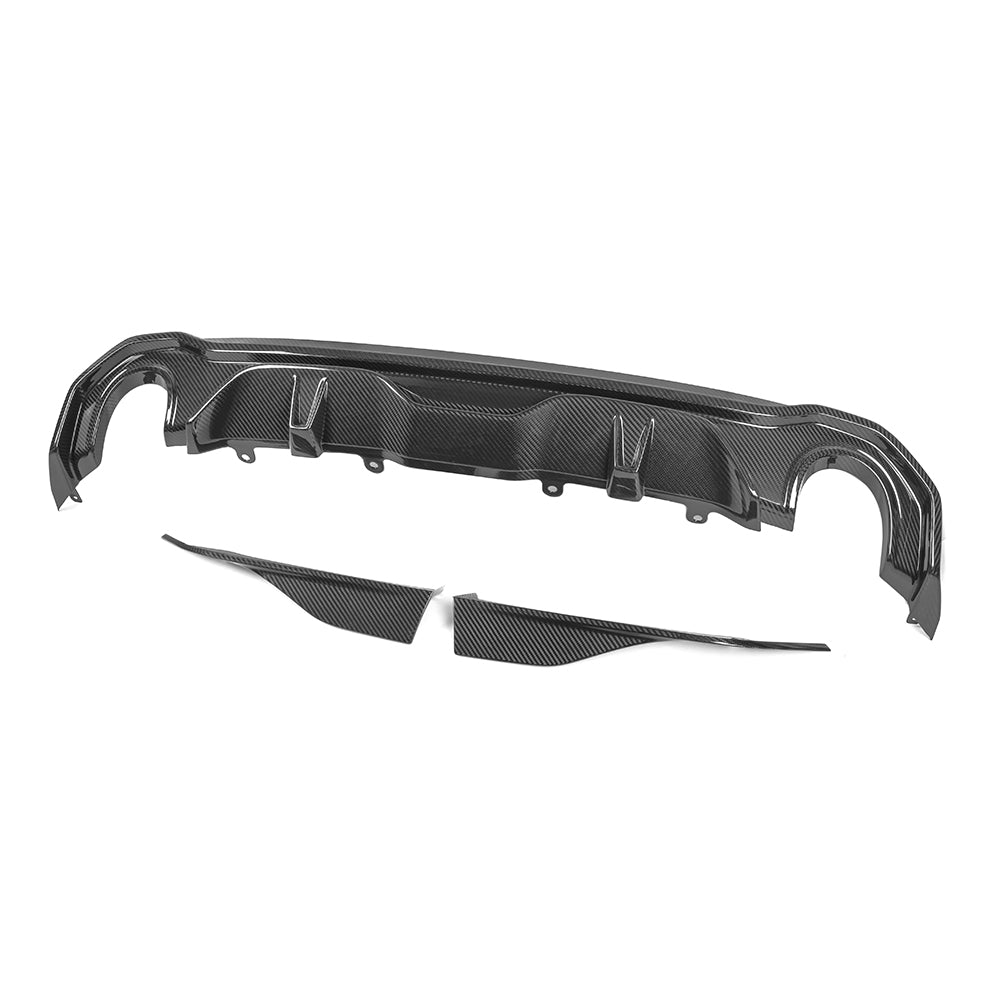 SOOQOO BMW 4 Series G26 Rear Diffuser Single Tip In Prepreg Carbon Fiber — product view 5
