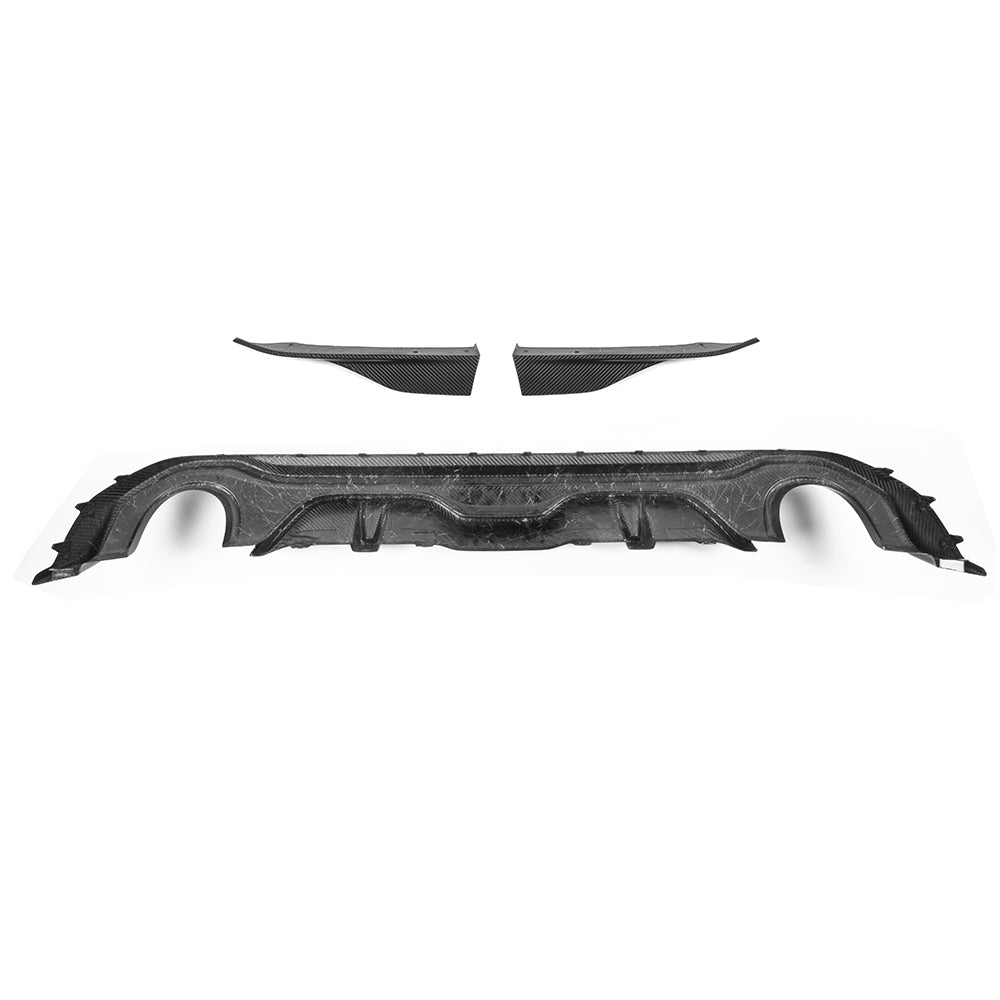 SOOQOO BMW 4 Series G26 Rear Diffuser Single Tip In Prepreg Carbon Fiber — product view 7