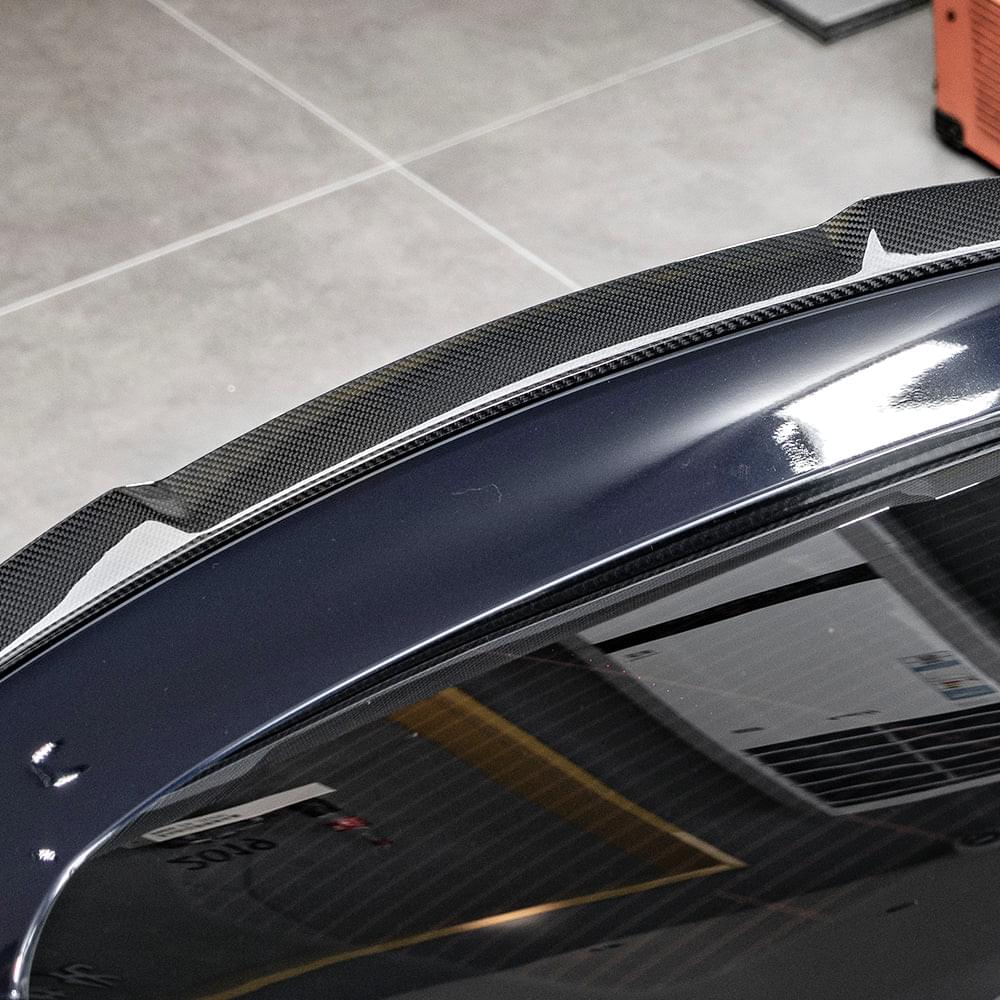 SOOQOO BMW 4 Series G26 Rear Spoiler In Prepreg Carbon Fiber — product view 4