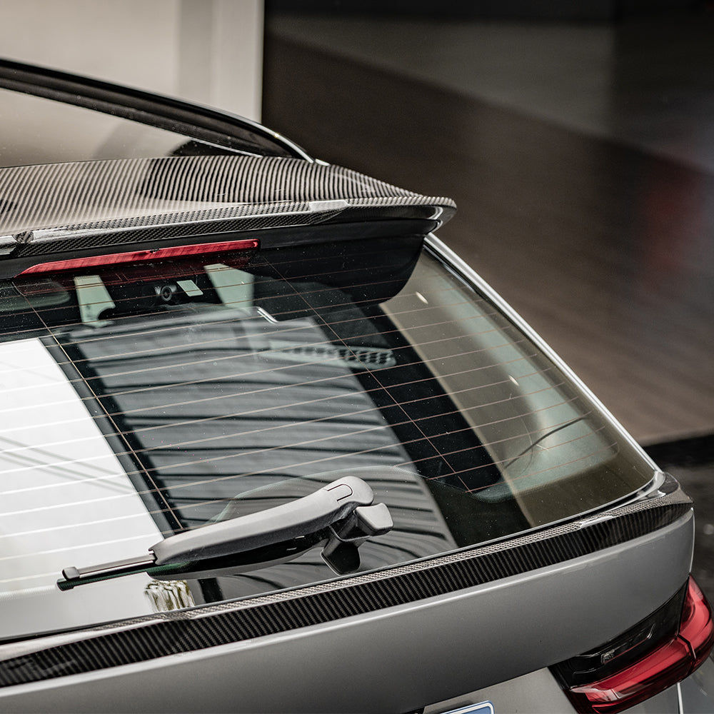SOOQOO BMW M3 G81 Rear Spoiler In Prepreg Carbon Fiber — product view 8