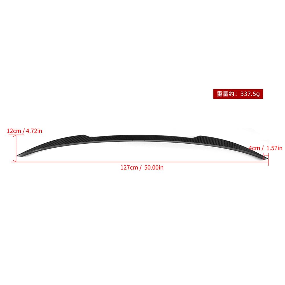 SOOQOO BMW M3 G81 Rear Spoiler In Prepreg Carbon Fiber — product view 10