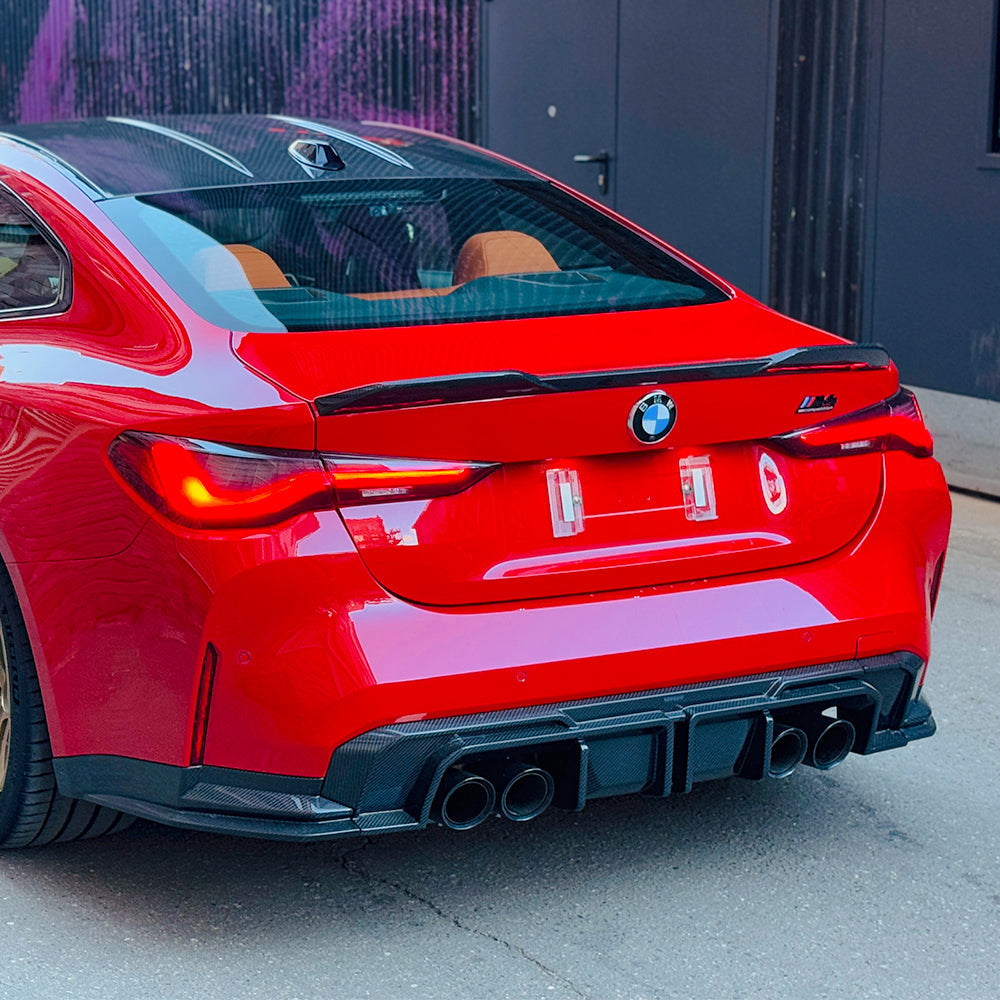 SOOQOO V1 BMW M4 G82 Rear Diffuser In Prepreg Carbon Fiber — product view 6