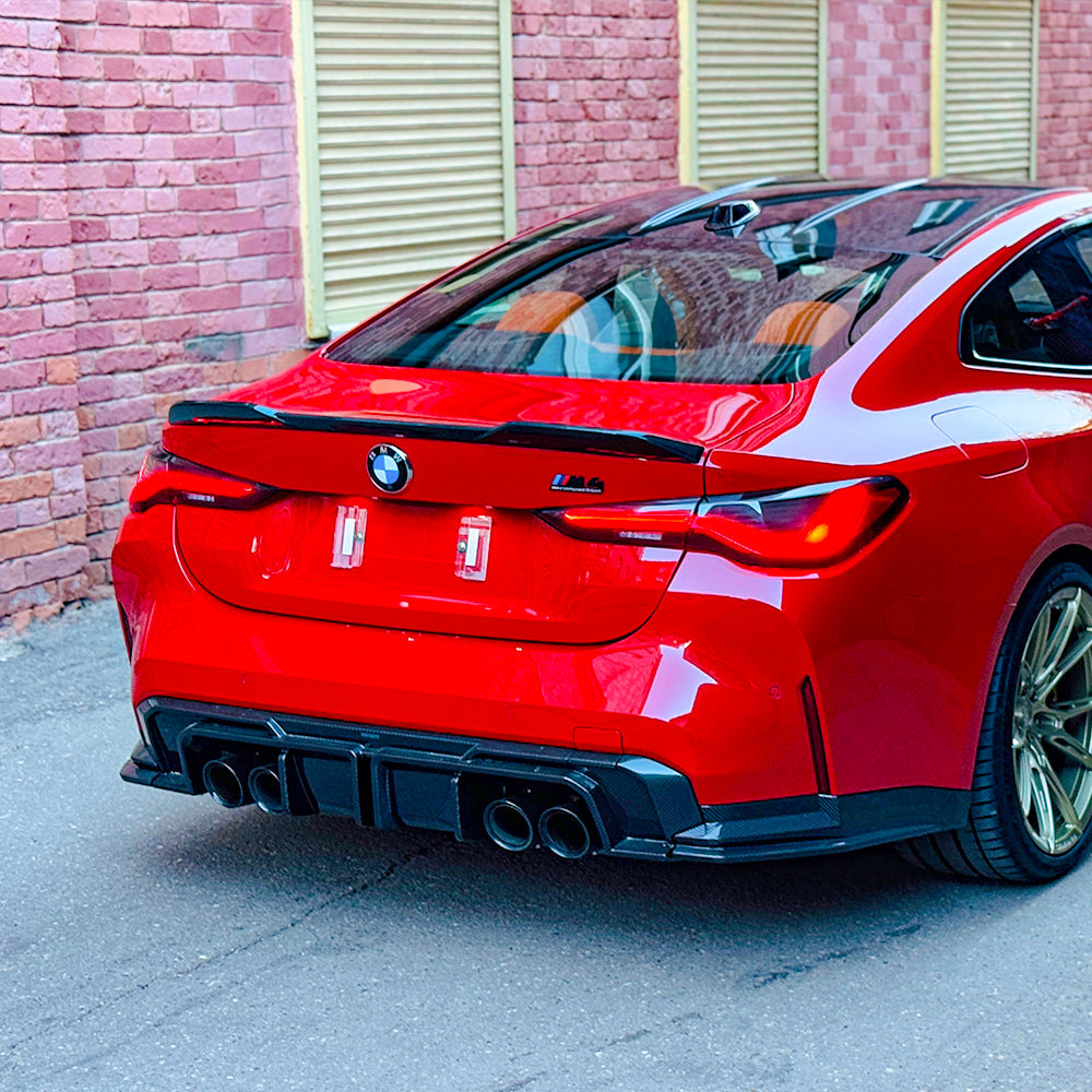 SOOQOO V1 BMW M4 G82 Rear Diffuser In Prepreg Carbon Fiber — product view 4