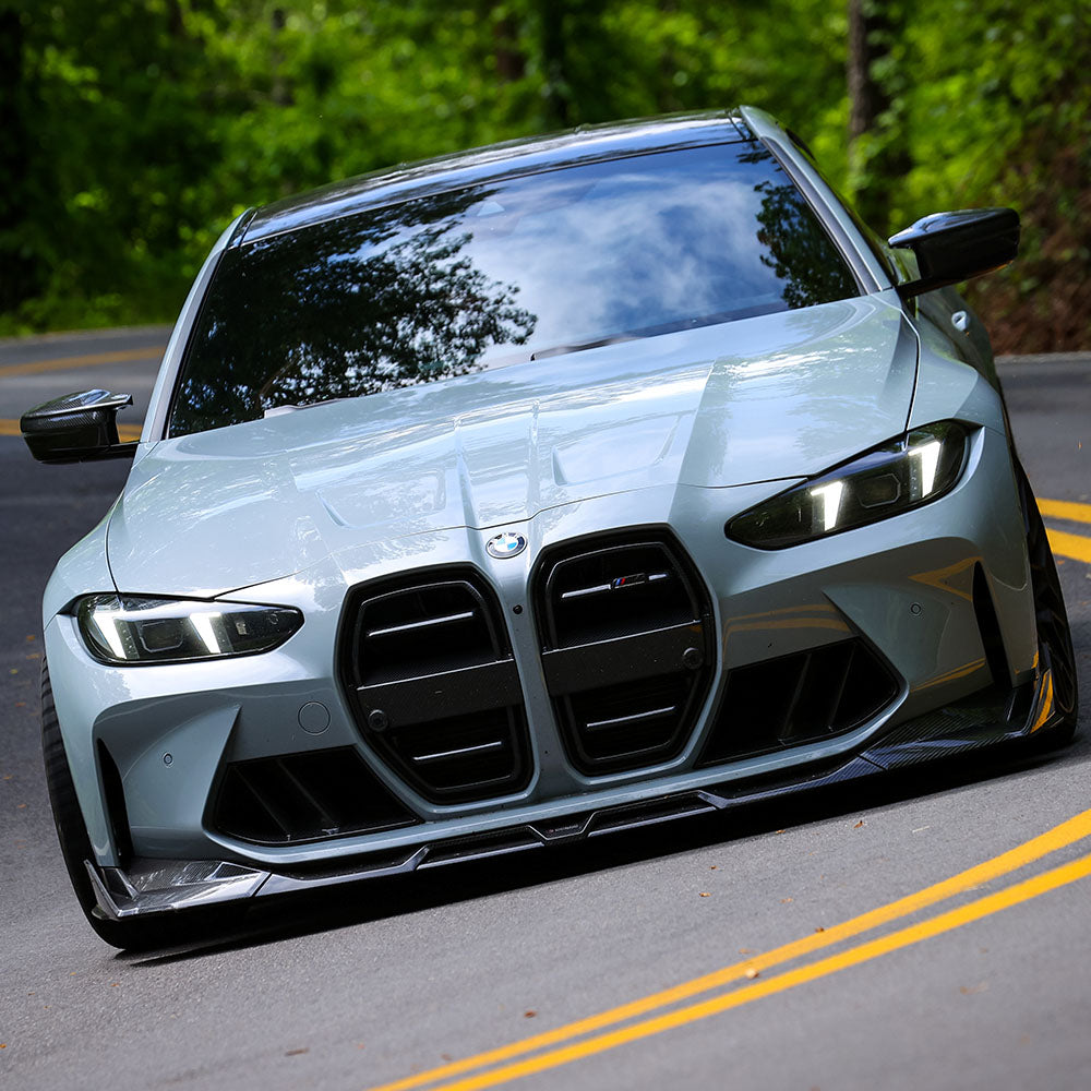 SOOQOO V1 BMW G8x M3 M4 Front Lip In Prepreg Carbon Fiber — product view 12
