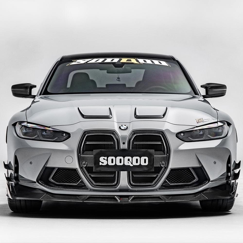 SOOQOO V1 BMW G8x M3 M4 Front Lip In Prepreg Carbon Fiber — product view 10
