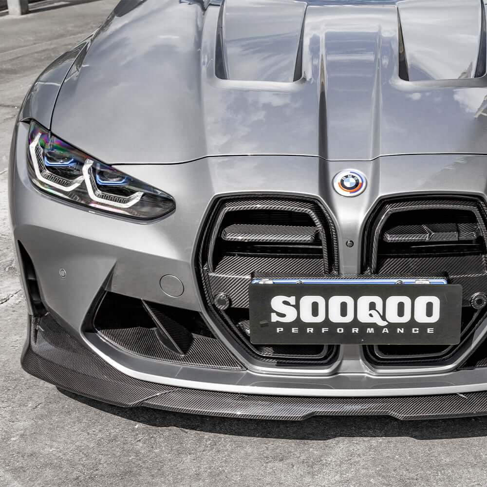 SOOQOO V2 BMW G8x M3 M4 Front Lip In Prepreg Carbon Fiber — product view 10