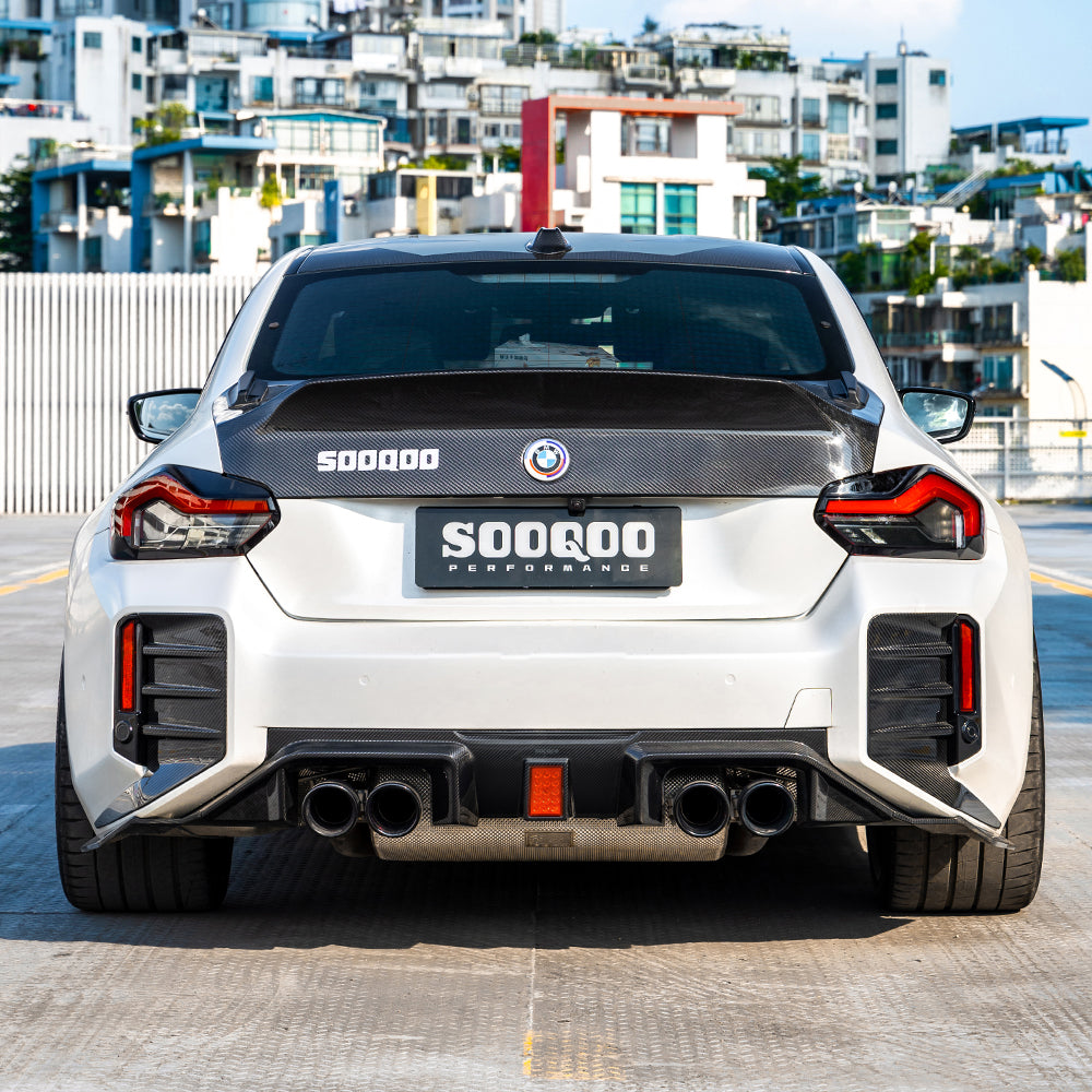 SOOQOO V3 BMW M2 G87 Rear Diffuser In Prepreg Carbon Fiber — product view 13