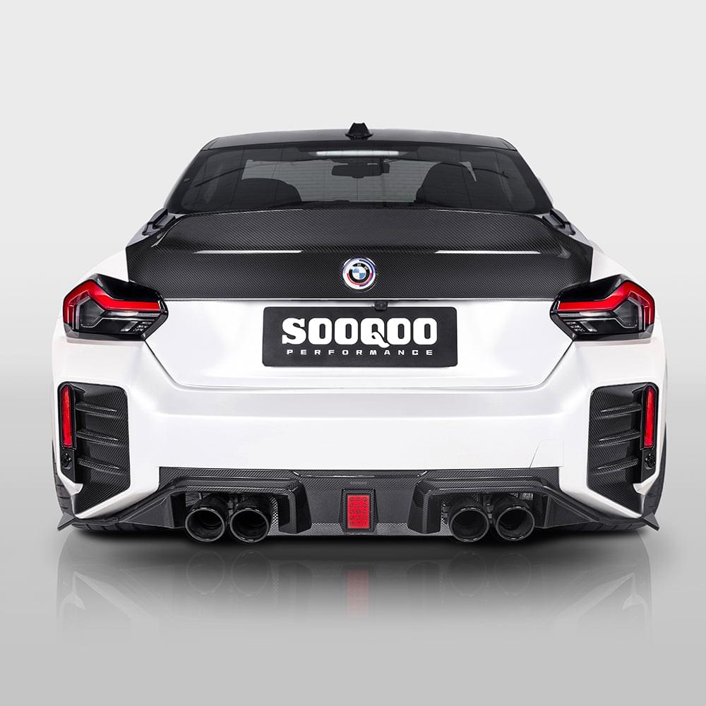 SOOQOO V3 BMW M2 G87 Rear Diffuser In Prepreg Carbon Fiber — product view 2