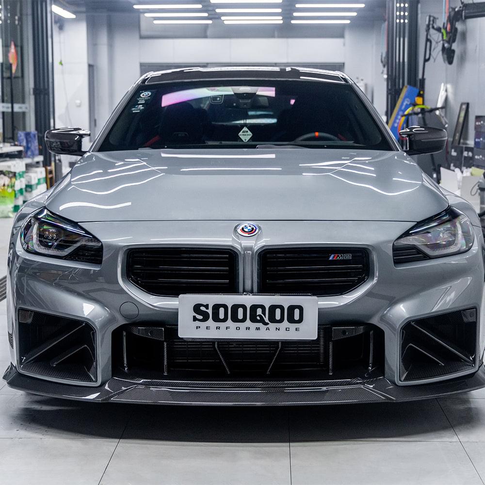 SOOQOO V3 BMW M2 G87 Front Lip In Prepreg Carbon Fiber — product view 12
