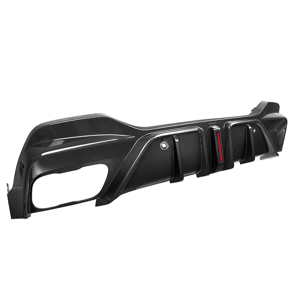 SOOQOO BMW X6 G06 Rear Diffuser W/Brake Light In Prepreg Carbon Fiber — product view 3