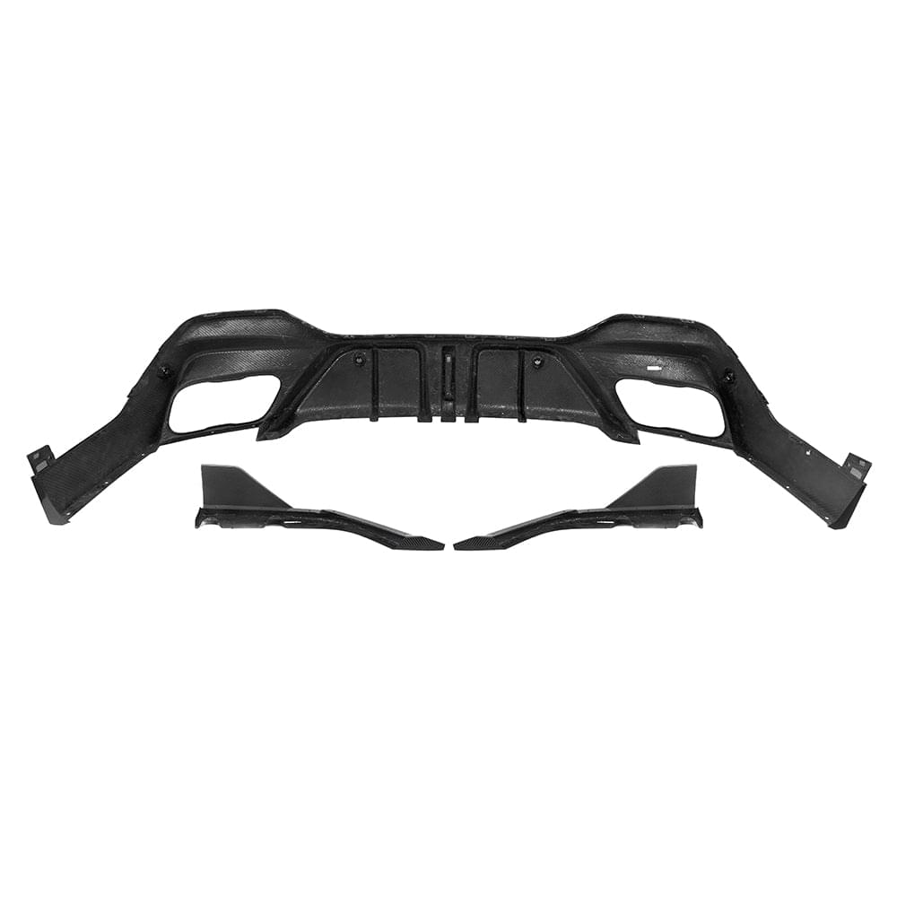 SOOQOO BMW X6 G06 Rear Diffuser W/Brake Light In Prepreg Carbon Fiber — product view 5