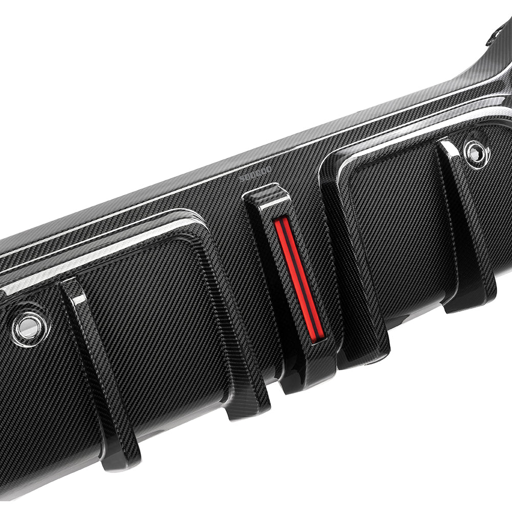 SOOQOO BMW X6 G06 Rear Diffuser W/Brake Light In Prepreg Carbon Fiber — product view 7
