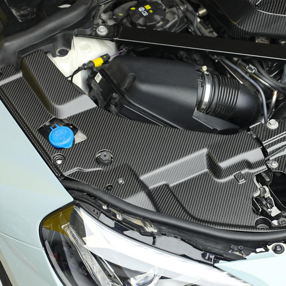 SOOQOO BMW M2 G87 Engine Bay Trim Set In Prepreg Carbon Fiber — product view 6