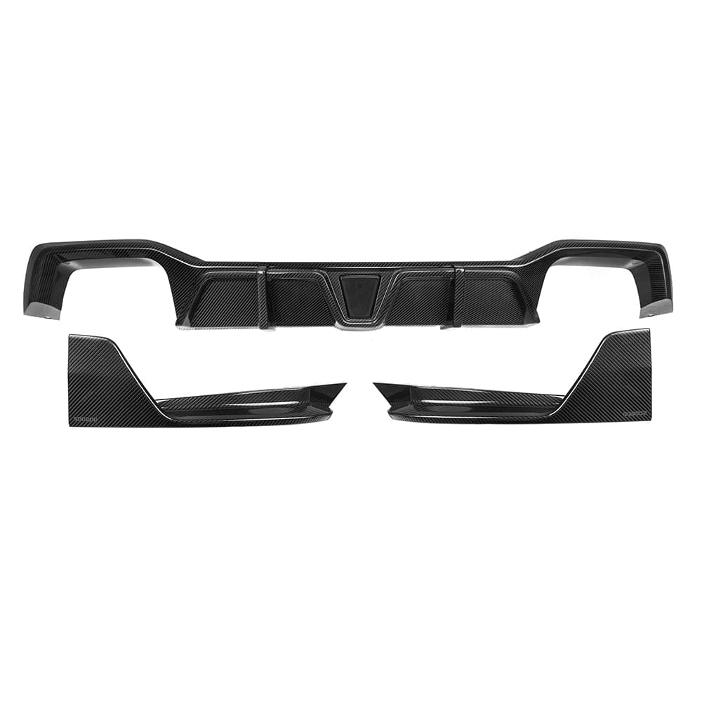 SOOQOO BMW X4 G02 LCI Rear Diffuser W/Brake Light In Prepreg Carbon Fiber