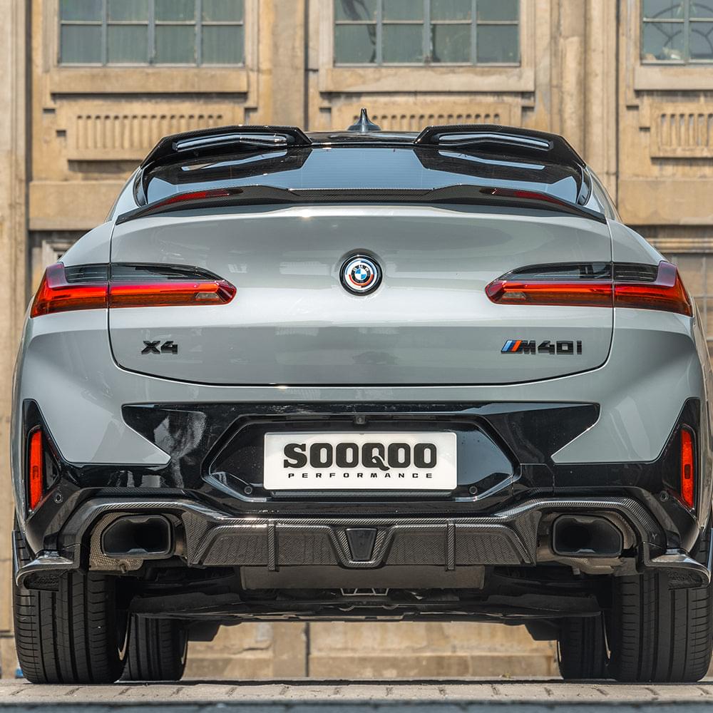 SOOQOO BMW X4M F98 Top Spoiler In Prepreg Carbon Fiber — product view 4