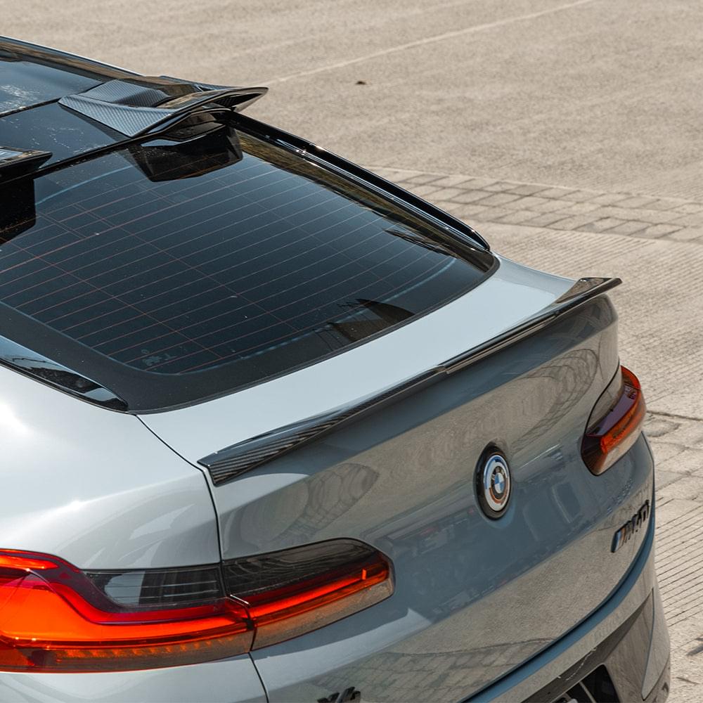 SOOQOO BMW X4M F98 Rear Spoiler In Prepreg Carbon Fiber — product view 6