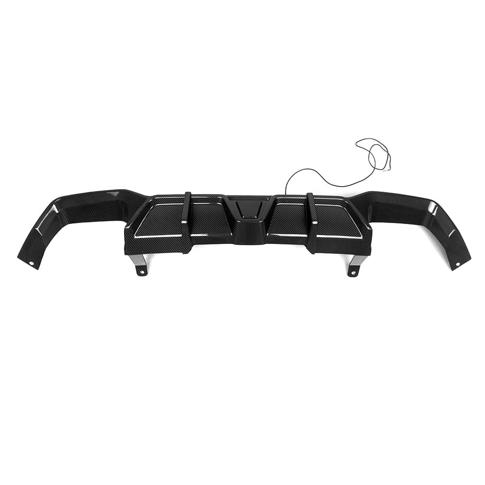 SOOQOO BMW X4M F98 LCI Rear Diffuser W/Brake Light In Prepreg Carbon Fiber — product view 7