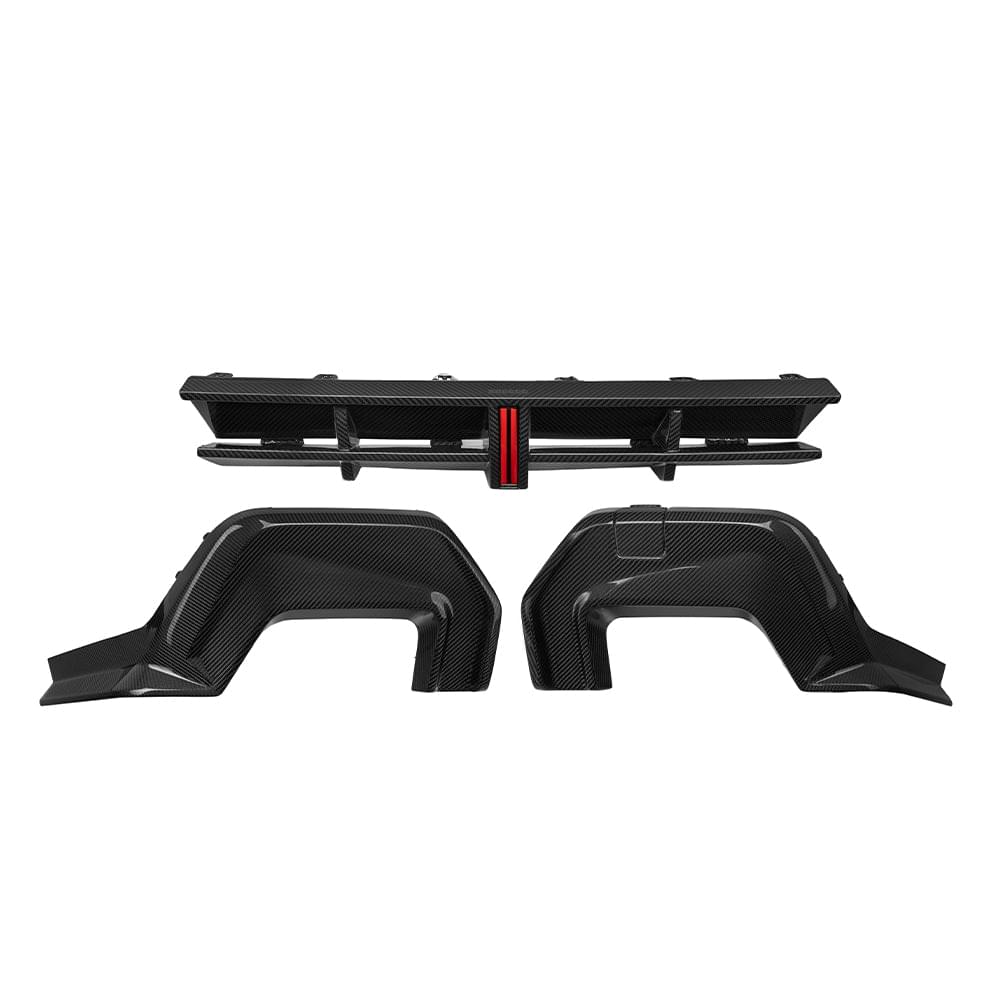 SOOQOO BMW 2 Series F74 Rear Diffuser In Prepreg Carbon Fiber — product view 3