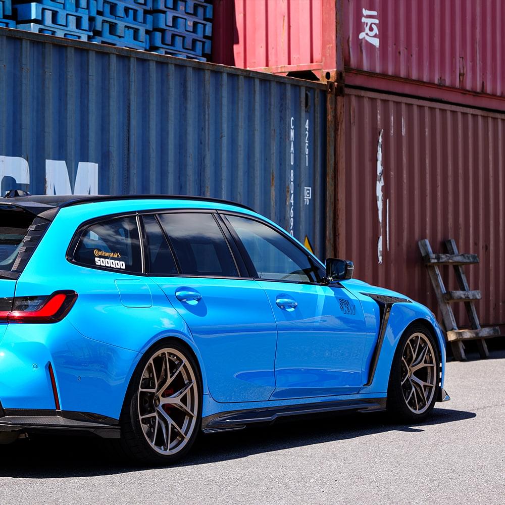 SOOQOO BMW M3 G80 Side Fenders In White Primer Finish — product view 8