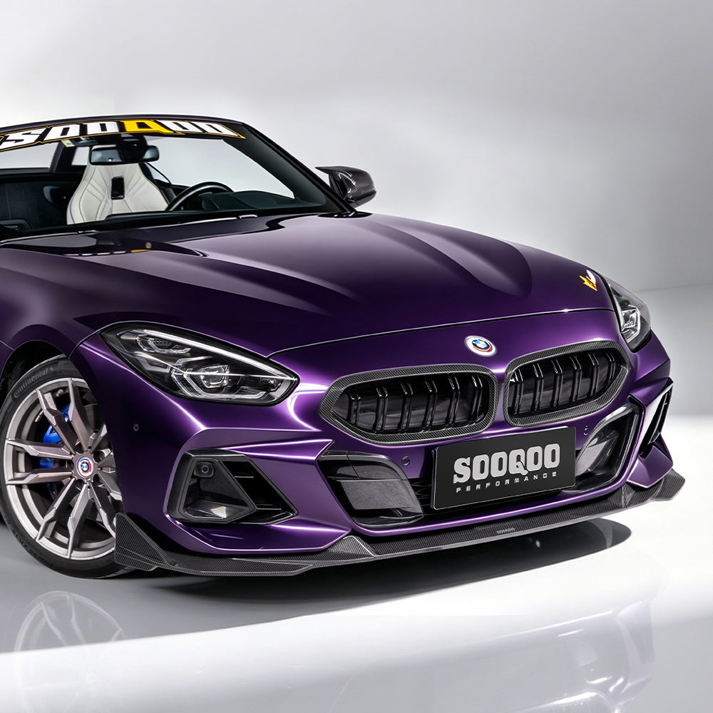 SOOQOO BMW Z4 G29 Front Lip In Prepreg Carbon Fiber — product view 6