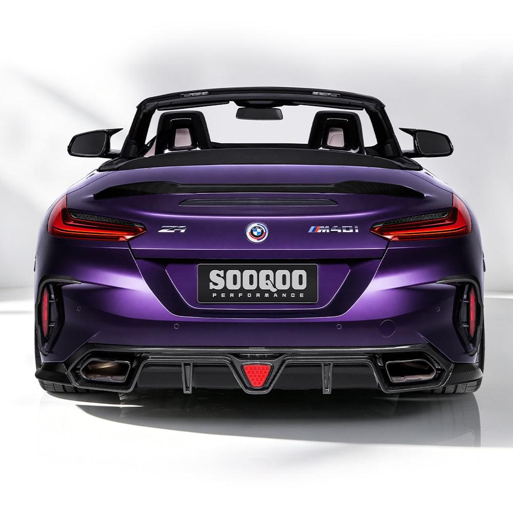 SOOQOO BMW Z4 G29 Rear Diffuser In Prepreg Carbon Fiber — product view 4