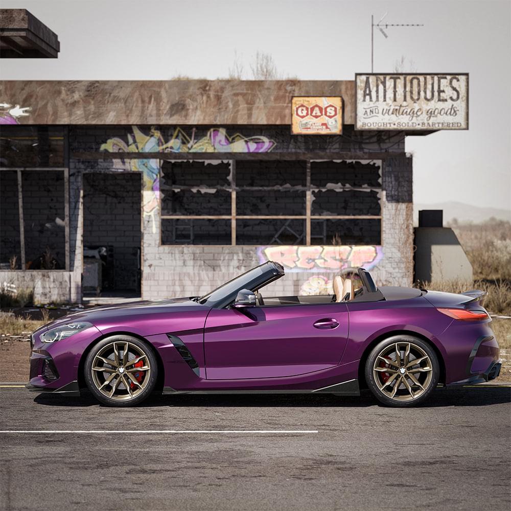 SOOQOO BMW Z4 G29 Side Skirt In Prepreg Carbon Fiber — product view 12