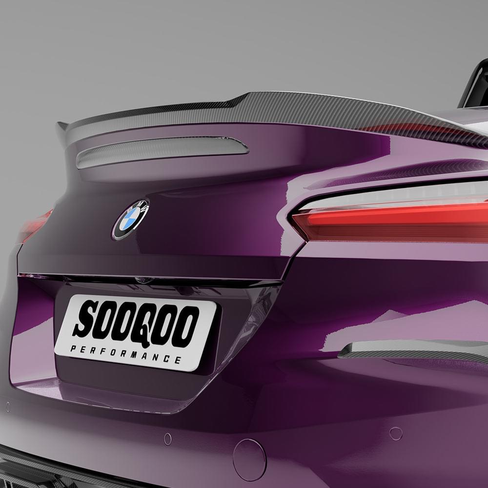 SOOQOO BMW Z4 G29 Rear Spoiler In Prepreg Carbon Fiber — product view 6