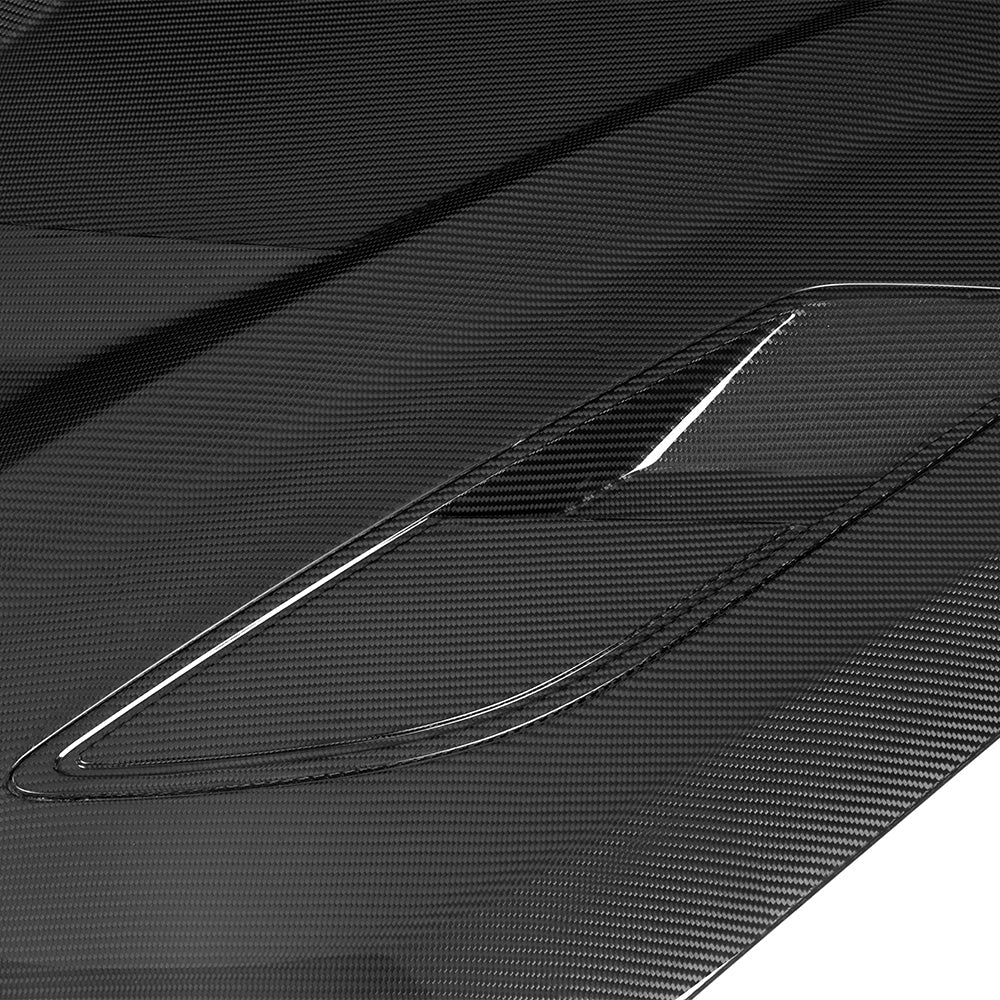 SOOQOO BMW X5M F95 Vented Hood In Gloss Carbon — product view 14