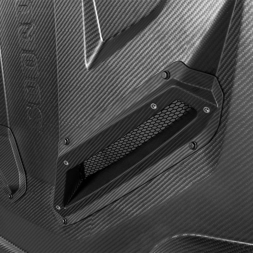 SOOQOO BMW X5M F95 Vented Hood In Gloss Carbon — product view 13
