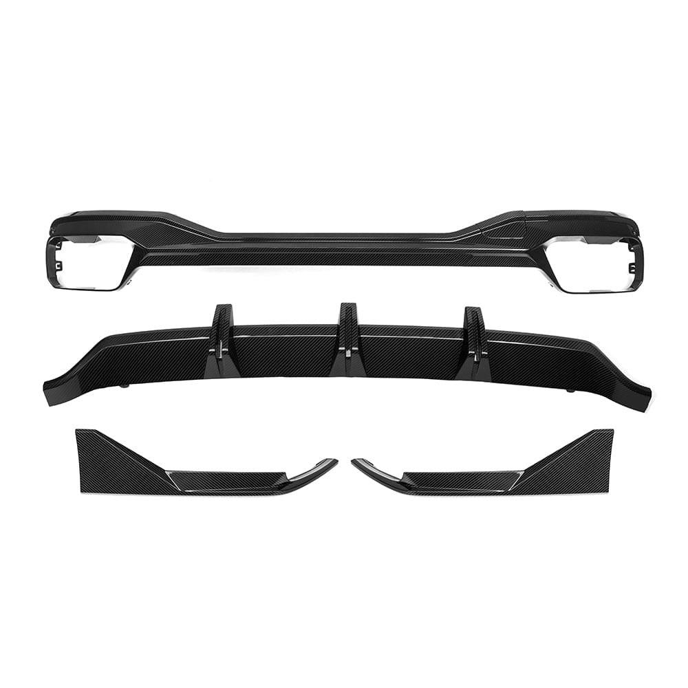 SOOQOO BMW X7 G07 Rear Diffuser In Gloss Carbon — product view 3