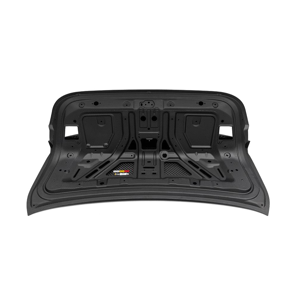 SOOQOO BMW M3 G80 Rear Trunk Lid In Gloss Carbon — product view 4