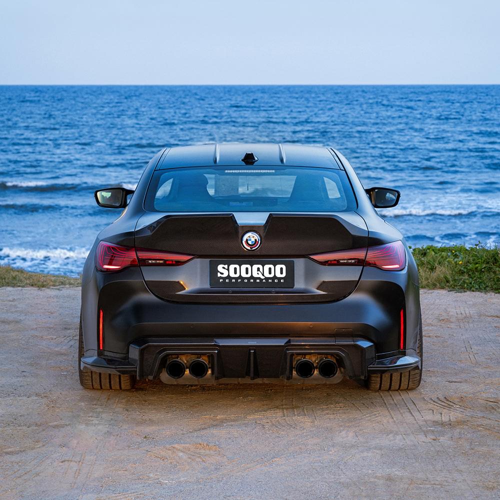 SOOQOO BMW M4 G82 Rear Trunk Lid In Prepreg Carbon Fiber — product view 4