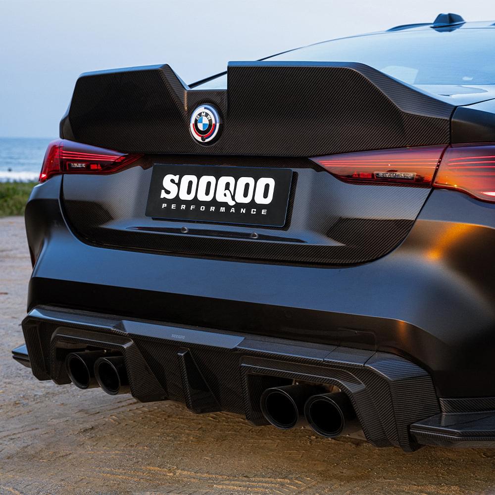 SOOQOO BMW M4 G82 Rear Trunk Lid In Prepreg Carbon Fiber — product view 2