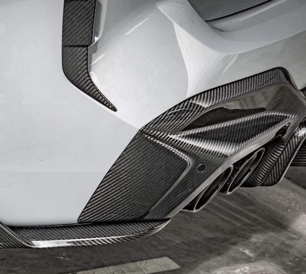 SooQoo BMW F97 X3M LCI SQ 3 Piece Rear Diffuser In Gloss Pre Preg Carbon Fibre (Facelift 2022+)