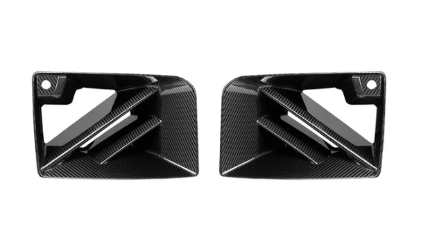 SooQoo BMW G87 M2 SQ Twin Fin Front Ducts In Gloss Carbon Fibre