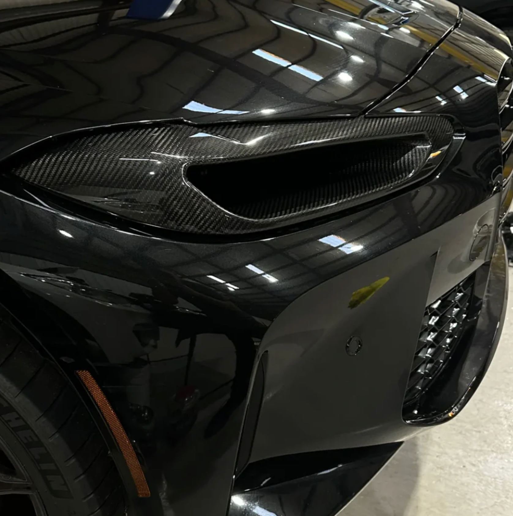 Carbon Fiber Headlight Delete Cold Air Duct – BMW G80 M3 & G82 M4 Single Turbo