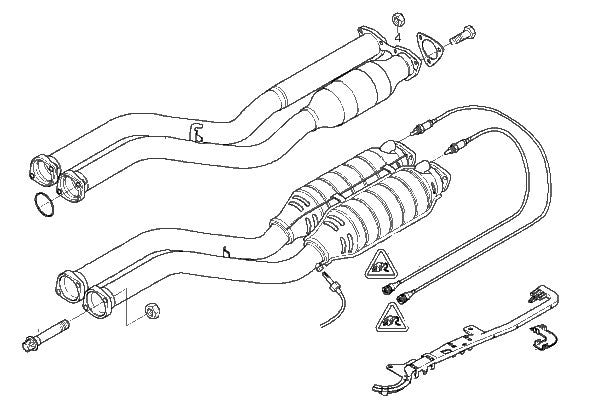 BMW E46 M3 Exhaust SECTION 1 with Active AFlow extra high flow catalysts.