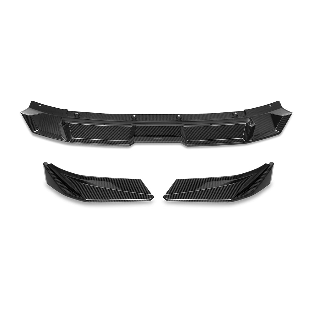 SOOQOO BMW XM G09 Front Lip In Prepreg Carbon Fiber — product view 3