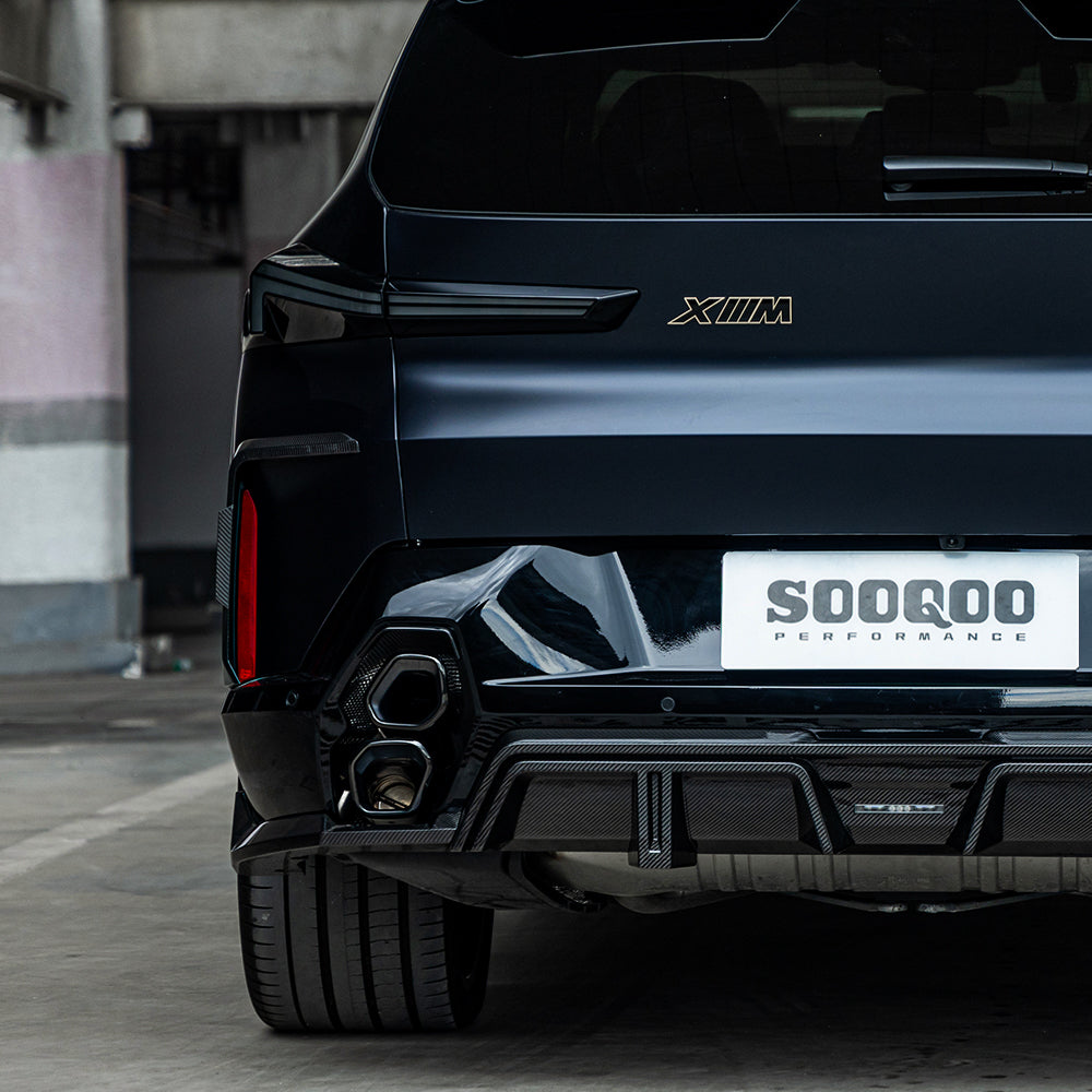 SOOQOO BMW XM G09 Rear Bumper Insert In Prepreg Carbon Fiber — product view 4