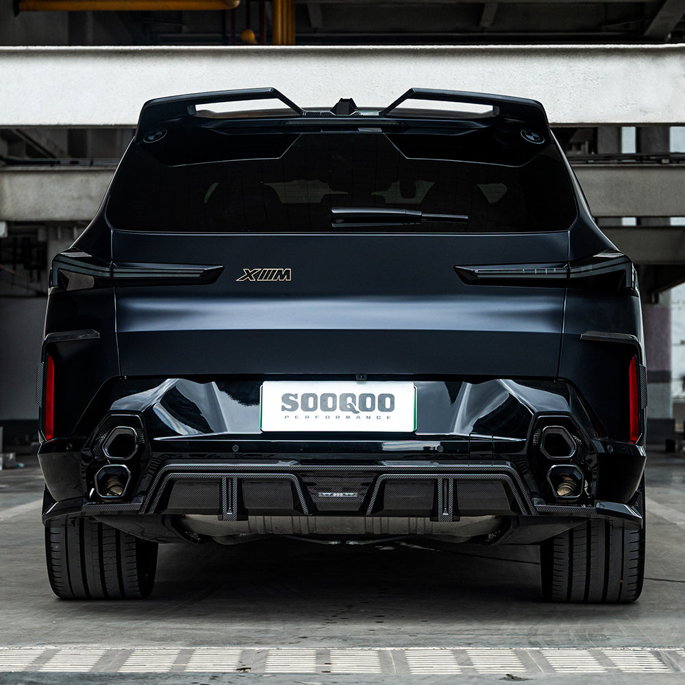 SOOQOO BMW XM G09 Rear Diffuser in Gloss Carbon — product view 2