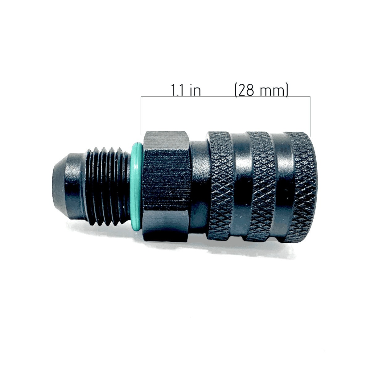 AN6 Male Flare/ORB to 5/16" (7.89mm) Female Quick Connect.