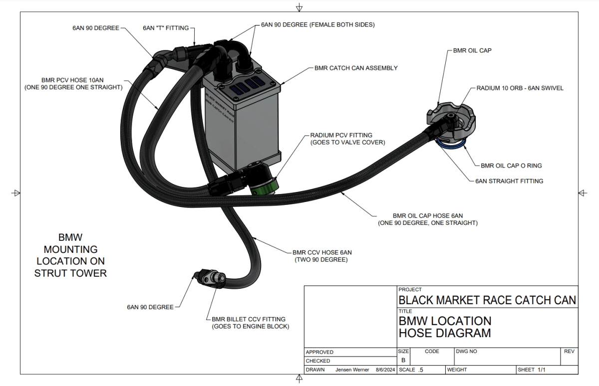BMR Gen 2 B58 Catch Can Kit.