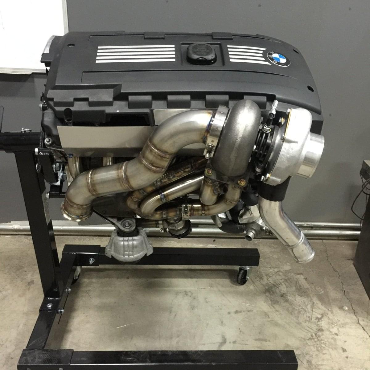 BMW 335i 135i N54 Top Mount Single Precision Turbo Kit.