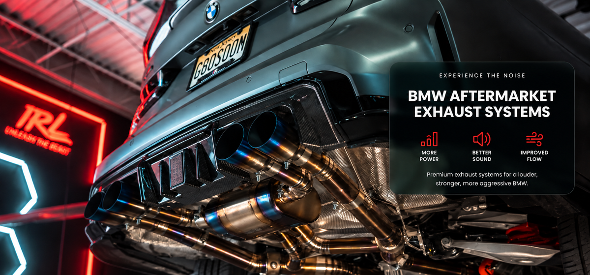 BMW rear exhaust system with performance exhaust benefits