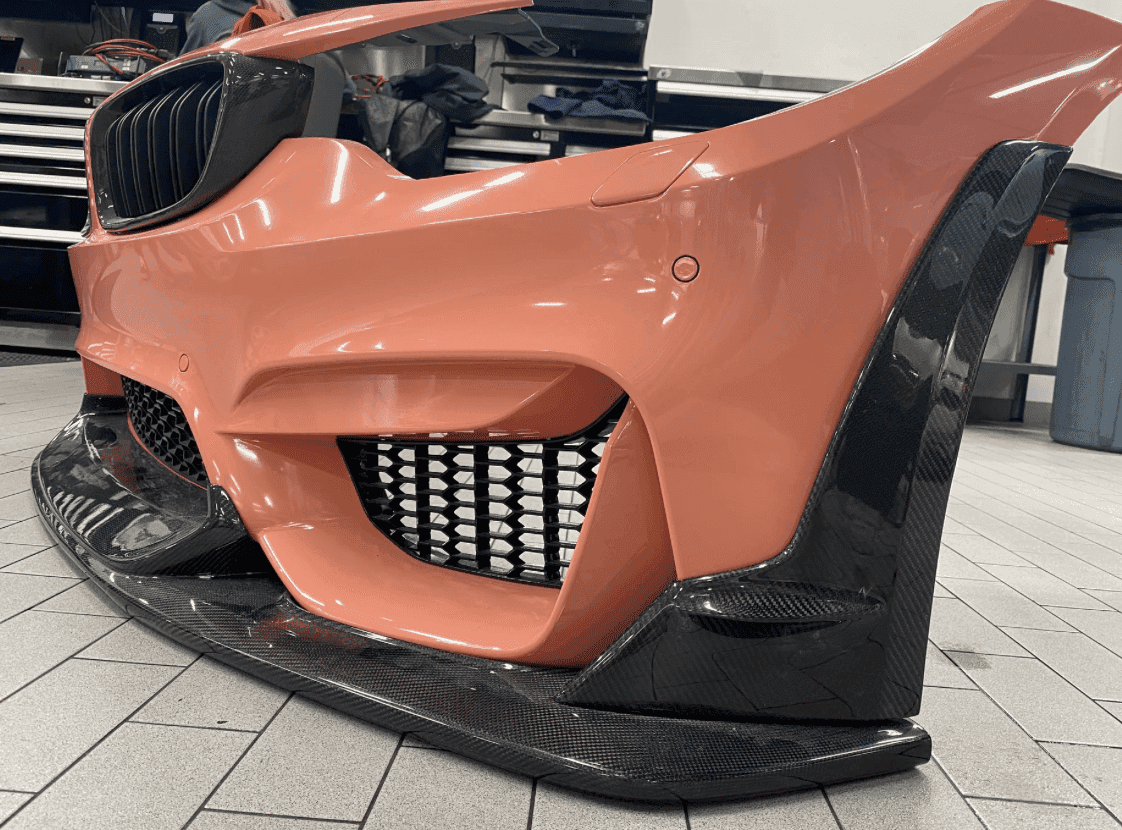 BMW F8x M3 M4 Laptorr Style Carbon Fiber Front Lip.