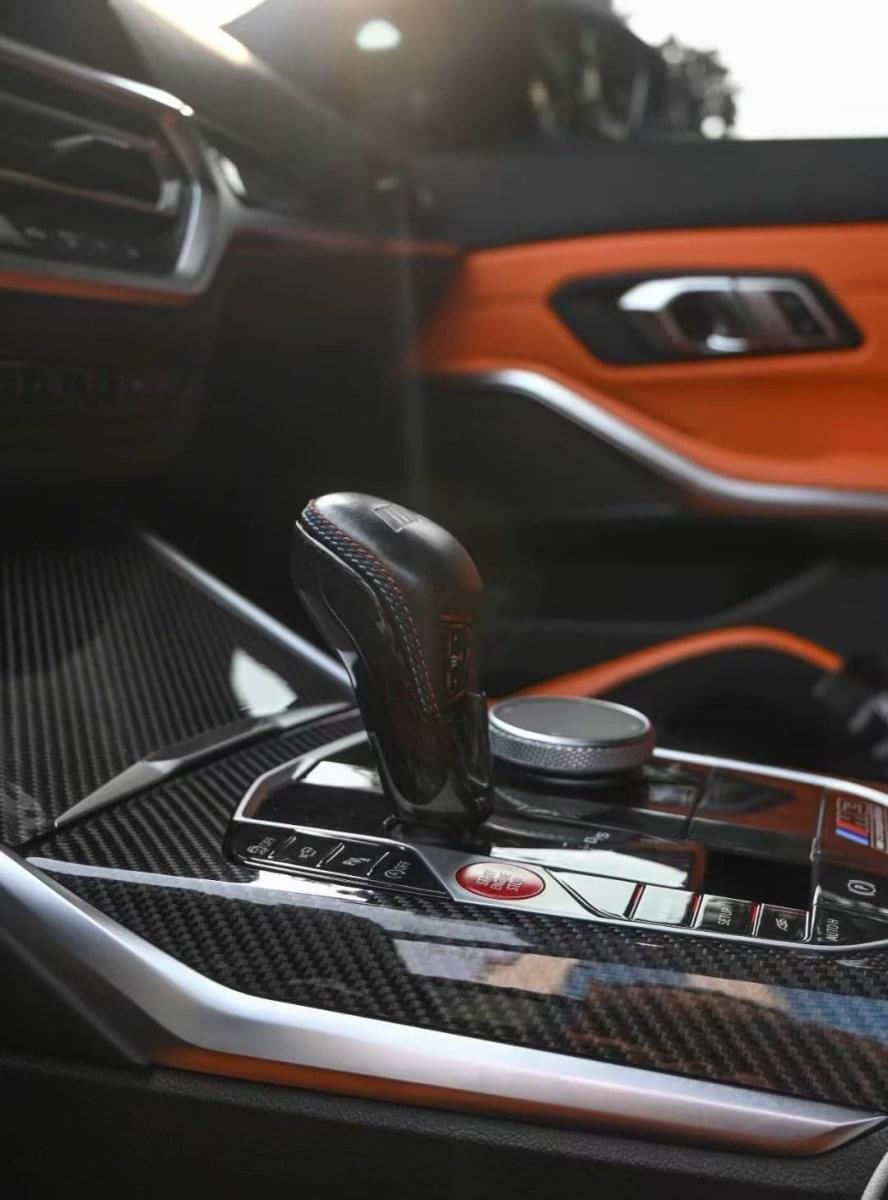 BMW G8X M2 / M3 / M4 Dry Carbon Gear Shift Knob Cover.