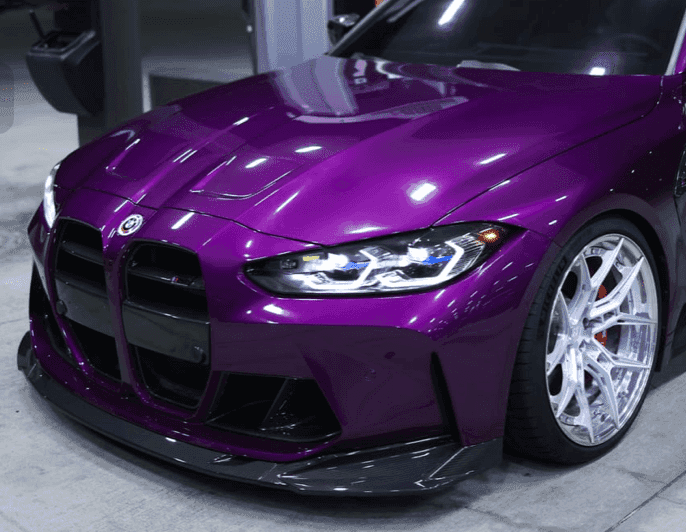 BMW G8X M3 / M4 SP2 3-Piece Carbon Fiber Front Lip Splitter.